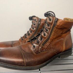Aldo Men's Cognac Leather Boots